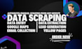 do web scraping, google maps scraper, yellow pages, data entry, lead generation
