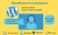 be wordpress virtual assistant VA for content upload, maintenance, issue fixing
