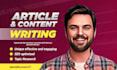 write engaging articles and unique content for you