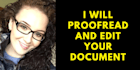 proofread and copy edit your document