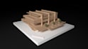 make renders for arquitecture models in cardboard and wood textures