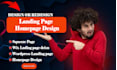 design squeeze page, wp landing page and homepage design