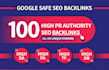 create 100 unique domain SEO backlinks on tf100 da100 sites