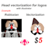 make a vector of your roblox heads face
