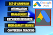 set up and manage google ads adwords PPC campaign