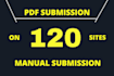do PDF submission to 120 document sharing sites