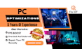 optimize, fix your PC for gaming and streaming fps games