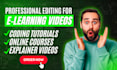 do video editing for coding tutorial explainer and online courses