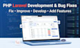 develop or fix your PHP laravel web application