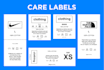 design professional clothing care labels and wash tags for your brand