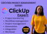 do your full clickup project management, automation, and integration