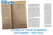 clean up the stain on your scanned document and PDF file