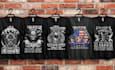 do creative retro gun hunting fishing camping t shirt and marchandise design
