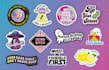 design custom motivational, funny and cute stickers