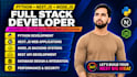 do website development as a full stack developer, frontend developer python,