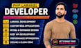 do website development as a full stack developer, php laravel developer react js