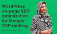 do wordpress on page SEO optimization for google top ranking