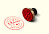 design a minimalist rubber stamp logo or seal, custom minimalist design