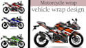 design motorcycle wrap design, car wrap and vehicle wrap