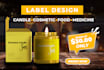 create a professional candle label and box design
