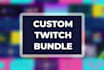 design twitch overlay, logo, panels, screens a full package for streamers