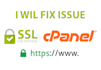 fix issue cpanel ssl domain hosting database