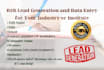 do b2b lead generation and data entry for your institute