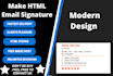 make modern HTML signature