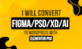 convert figma to wordpress, PSD to wordpress using elementor