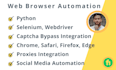 develop web browser automation script with selenium python