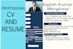 design standard CV and resume