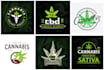 do creative cbd oil cannabis hemp weed marijuana logo