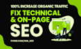 increase website traffic by complete onpage and technical SEO wordpress, shopify