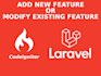 add feature or modify feature in laravel or codeigniter website