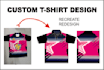 redraw high quality sublimation, heat transfer, and screen printing designs