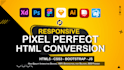 convert figma to HTML xd to HTML sketch to HTML