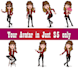 make your cartoonist avatar with different postures