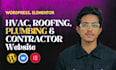 build modern plumbing, hvac, roofing website in wordpress elementor