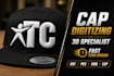digitize caps, hats and left chest logo for embroidery
