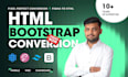 convert figma to html, xd to html psd to html css responsive bootstrap 5 website