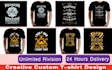 do creative custom t shirt design 24 hours