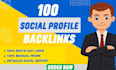 build 100 profile  high quality backlinks