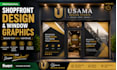 modern creative shopfront or storefront window graphics