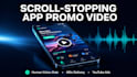 create mobile app ad promo video with voice over