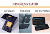 do uv, emboss, die and fold business card