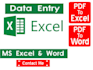 be virtual assistant for excel and word data entry copy edit