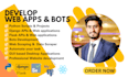develop python flask django web app API bot data grabbing scraping