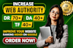 increase domain rating DR ahrefs domain authority moz da tf with white hat seo