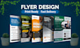design flyer, billboard, signboard, or banner ads