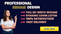 design a professional and creative cv resume design